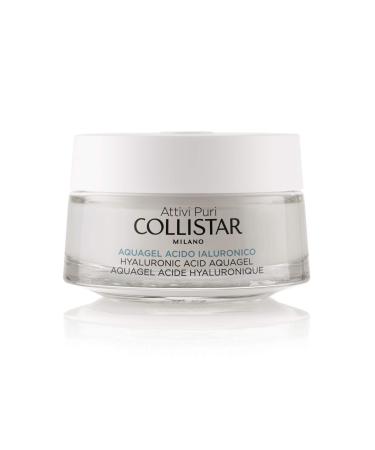 Collistar Attivi Puri Hyaluronic Acid Aquagel Face Cream Gel with Deep Moisturising and Lifting Effect for All Skin Types Silicone Alcohol and Dye Free 50 ml