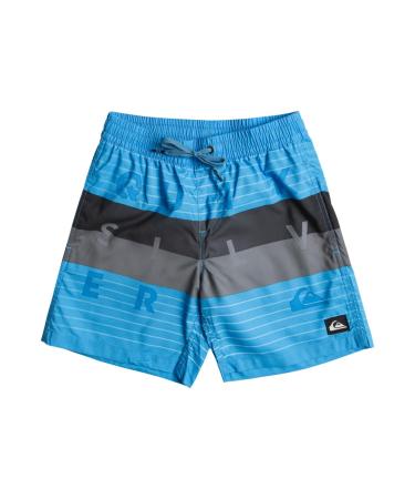 Quiksilver Boys Word Block Volley Youth 15 Boardshorts XS Blue