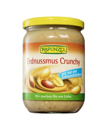 Rapunzel Peanut Butter Crunchy with Salt Pack of 2 (2 x 500 g) - Organic 500 g (Pack of 2)