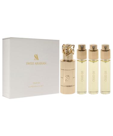 Swiss Arabian Oud 01 Giftset - Arabian Perfumes for Women and Men - Long Lasting Perfume - Floral Spicy Amber Perfume - 3 Bottles with Case - 4 pc - Buy Online on SooperMarket.com