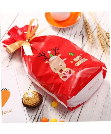 ORFOFE 10pcs Gingerbread Bags Elk Candy Bag Drawstring Bags for Candy Packing Bag Snowflake Crisp - Buy Online on SooperMarket.com