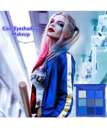 Go Ho 9 Style Blue Eyeshadow Palette Set 5 - Matte & Shimmer Shades for Women & Girls - Waterproof Cool Eye Makeup Palette - Buy Online on SooperMarket.com