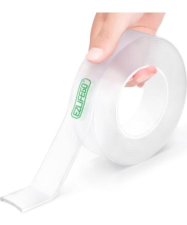 EZlifego Double Sided Tape Heavy Duty  Extra Large Nano Double Sided Adhesive tape  Clear Mounting Tape Picture Hanging Adhesive Strips Removable Wall Tape Sticky Poster Tape Decor Carpet Tape(9.85FT) 9.85 Feet