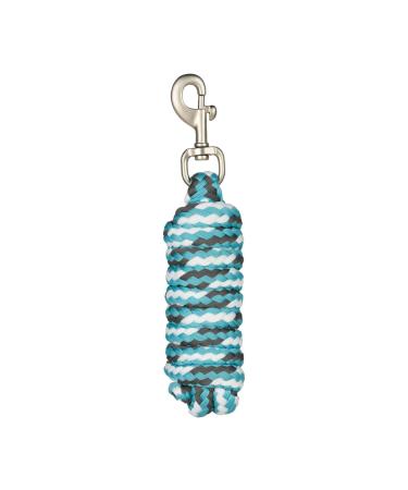 Horze Adepto Soft Durable Polyester 7' Lead Rope with Snap Hook | Horses and Livestock - One Size Canal Blue