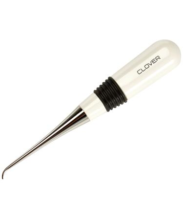 Clover 4880 Curved Awl for Sewing White/Silver