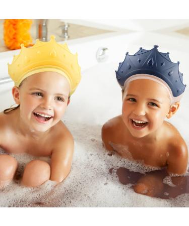 Naihod Soft Baby Shower Cap 2 Piece Set - Adjustable Bathing Shampoo Protection Hat for Toddler Kids - Buy Online on SooperMarket.com