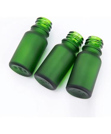 Zeoabsy 6-Piece 20ml Frosted Green Glass Pipette Bottles for Essential Oils & Aromatherapy | Empty Drip Bottles with White Locking Pipetting Ring - Buy Online on SooperMarket.com