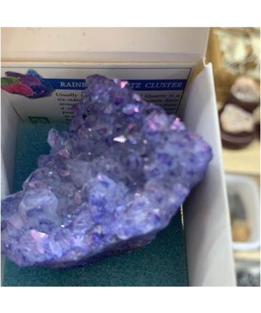 Crystal Amazing Stone Green Purple Aura Angel Quartz Crystal Titanium Bismuth Silicon Cluster Rainbows Natural Stones and Minerals Raw Stones and Minerals FUZEGRDLI - Buy Online on SooperMarket.com