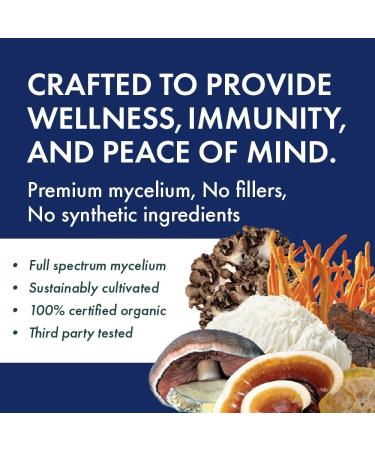 Host Defense Stamets 7 Mushroom Capsules Daily Immune Support & Energy with Organic Mycelium Blend Immune Support Blend with Lion's Mane Chaga Cordyceps Reishi Maitake Mushroom Turkey Tail Mushrooms Supplement Certified Organic Vegetarian Capsules Stamets - Buy Online on SooperMarket.com