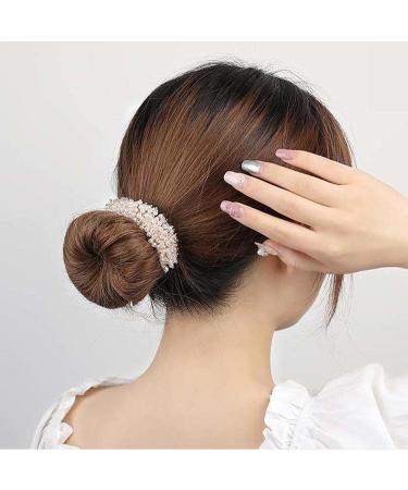 DIY Hair Bun Maker - Elegant Bendable Styling Tool for Easy Hairstyles - Magic Hair Accessory (White) - Buy Online on SooperMarket.com
