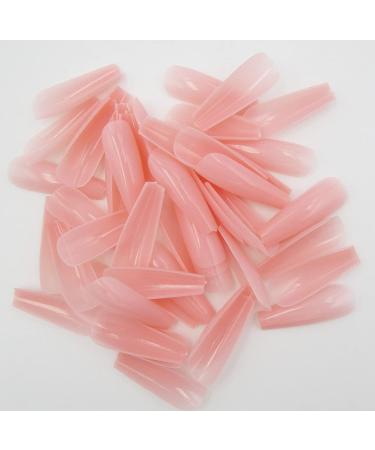 500pc Nude Pink Press on Coffin Nails - Acrylic Nail Art Tips for Women & Girls - Buy Online on SooperMarket.com