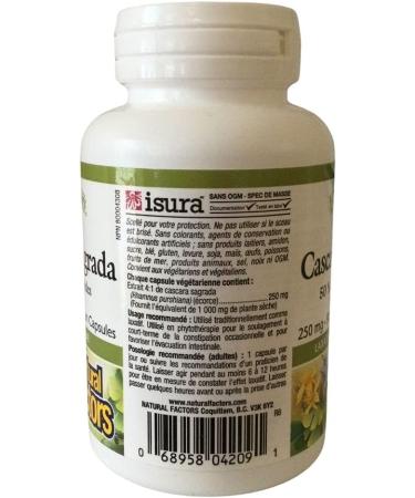 Natural Factors Cascara Sagrada 250 mg 90 Capsules - Buy Online on SooperMarket.com