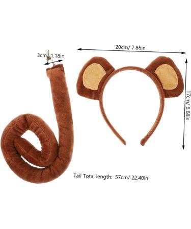 minkissy 1 Set zoo animal headband fabric monkeys monkey ear hair hoop headbands tails - Buy Online on SooperMarket.com