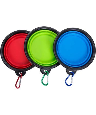Buy Zuofeng Reisenapf Foldable Dog Water Bowl - Portable Silicone Feeding Set for Cats & Dogs | 3 Colors: Blue Green Red | International Shipping Available - Buy Online on SooperMarket.com