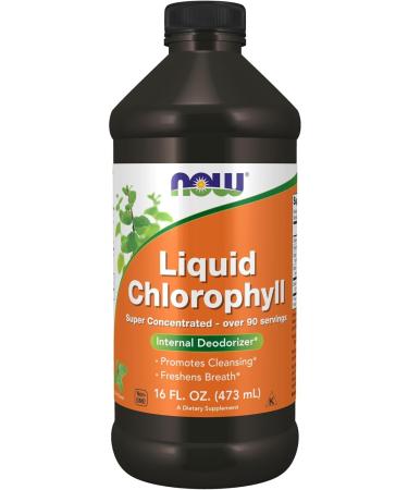 Now Supplements Liquid Chlorophyll Super Concentrated Boost Energy Mint Flavor 473ml