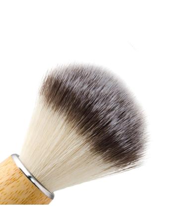 Magideal Men's Razor Brush - Nylon Synthetic Bristles & Bamboo Grip | Perfect Gift for Dad Men & Friends - Buy Online on SooperMarket.com