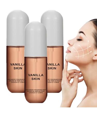 90ml Vanilla Skin Perfume Vanilla Skin Body Mist Vanilla Essential Oil for Skin Eau De Toilette Spray (2pcs) (3PACK)