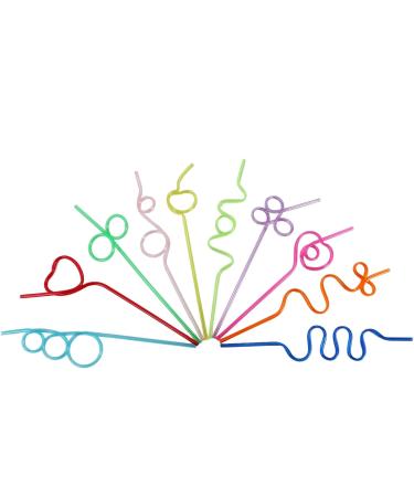 Ieegkit Children's Curly Party Straws Crazy Party Straw Curling Novel Straws for Party Bag fillings 36 Pieces - Buy Online on SooperMarket.com