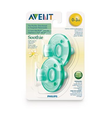Philips Avent BPA-Free Vanilla Green Soothie Pacifier 0-3 Months - 4 Pack - Buy Online on SooperMarket.com