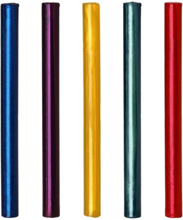 NPYQ 5-Part Adhesive Gun Poachic Set | Ideal for Mini Adhesive Guns Wedding Invitations Cards & Crafting - Glittering Seal Wax & Pencils - Buy Online on SooperMarket.com