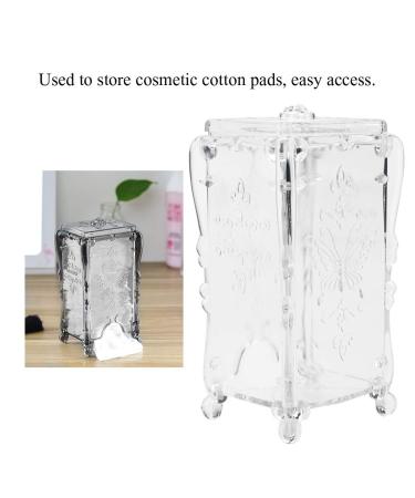 Cosmetic Makeup Cotton Pads Organizer & Nail Art Storage Box | Transparent Cotton Wipe Holder - Buy Online on SooperMarket.com