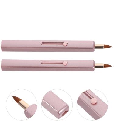 Beavorty 2pcs Lip Gloss Lipstick Applicator & Concealer Brush - Pink Makeup Tool for Women | International Shipping - Buy Online on SooperMarket.com
