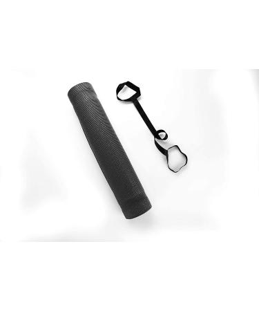 Mind Reader YOGAPVC-BLK Extra Thick Yoga Mat with Carrying Strap - High Density Anti-Tear Black - Buy Online on SooperMarket.com