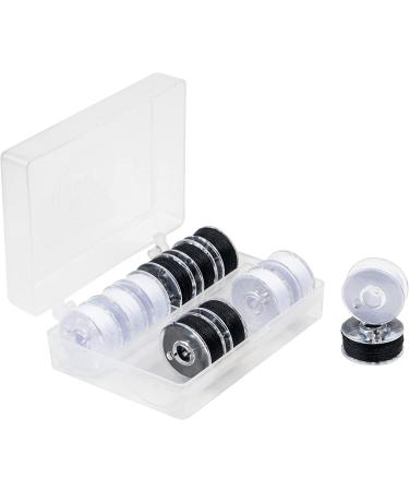 SINGER 30027 Class 66 Transparent Bobbins - 12 Black & White Threaded Bobbins - Buy Online on SooperMarket.com