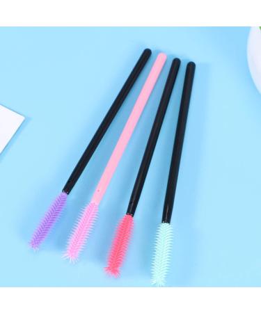 LEORX 200pcs Silicone Eyelash Brushes Disposable Mascara Applicator Wands Brush for Lash Extensions (Colorful) - Buy Online on SooperMarket.com