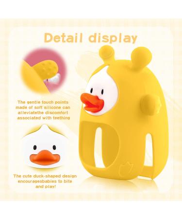 Silicone Duck Baby Teether Toy for Infants 3+ Months - BPA Free and Easy to Clean - Buy Online on SooperMarket.com
