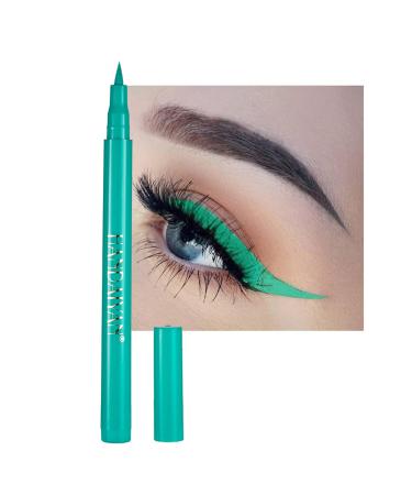 DekRion Liquid Eyeliner  Green Eyeliner Liquid  Long-lasting Colored Eyeliners  White Black Red Brown Green Purple Waterproof High-pigmented Colorful Eyeliners for Eye Makeup 1PC Green 04 Green