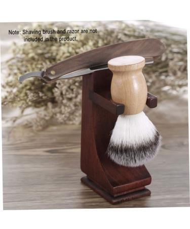Premium Shaving Brush Stand - Wooden Holder with Non-Slip Base for Razors & Brushes | International Shipping - Buy Online on SooperMarket.com
