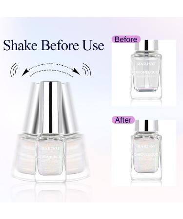 RARJSM Aurora Liquid Chrome Nail Powder - Red Green Chameleon Metallic Mirror Effect - 5ML - Iridescent Chrome for Gel Polish - Nail Art Accessories - Buy Online on SooperMarket.com