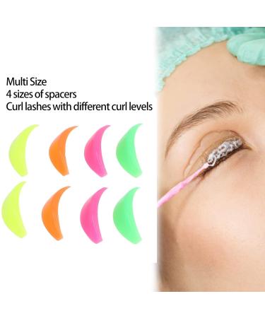 Lash Pads - 4 Pairs Reusable Soft Eyelash Perming Curlers in Mixed Colors | Beauty Salon Essentials | International Shipping Available - Buy Online on SooperMarket.com