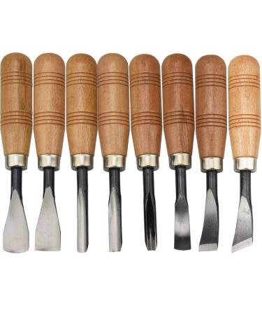 SUNREEK Wood Sculpture Carving Chisel Tool Set DIY Art Craft(8 Pcs)