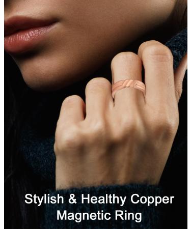 EnerCoppeX Copper Magnetic Ring for Women Lymphatic Drainage Adjustable Ring 3500 Gauss Magnet (CPR-0958) - Buy Online on SooperMarket.com
