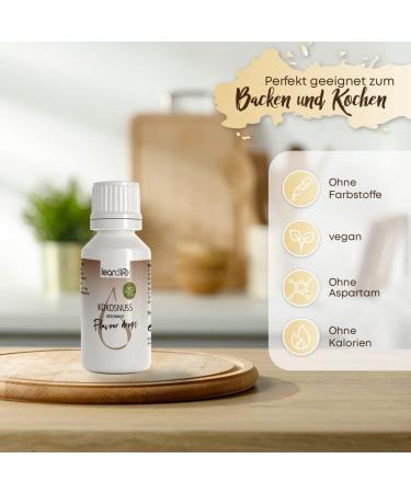 Lean:Life Coconut Flavour Drops 30 ml - Sugar-Free & Low Calorie Aroma Drops for Food - Enhance Your Dishes! - Buy Online on SooperMarket.com