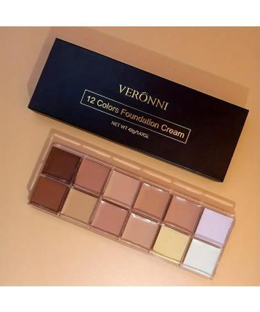 Joyeee 12 Colors Cream Conceal and Correct Concealer Palette Camouflage Makeup Contouring Foundation Kit with 11pcs Bamboo Brushes Makeup Brushes 1.00 g (Pack of 1) D - Buy Online on SooperMarket.com