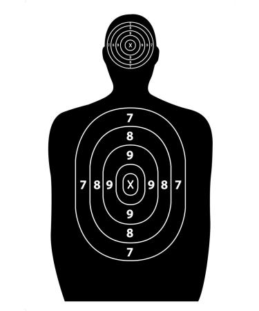 Discovergreen 50 Pack 17x25-inch Paper Silhouette Shooting Targets for Firearm Rifle Gun Pistol BB Guns Airsoft Pellet Gun Air Rifle