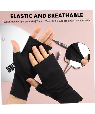 Healeved 4 Pairs Nail Gloves Manicure Gloves Protection Nail Supplies Gloves Anti Uv Gloves Uv Gloves for Nails Rays Gloves Fingerless Gloves Uv Anti Gloves Nail Anti-uv Nylon - Buy Online on SooperMarket.com