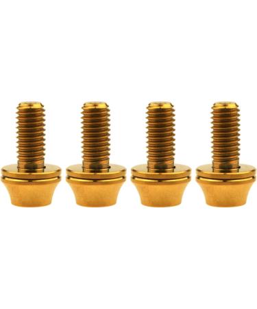 Wanyifa Titanium M5x12mm Bicycle Water Bottle Cage Bolts with Washers - Pack of 4 Gold - Buy Online on SooperMarket.com