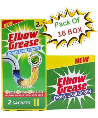 Elbow Grease Drain Unblocker 2x25g (Wholesale BOX) (PACK OF 16 BOXES) - Buy Online on SooperMarket.com