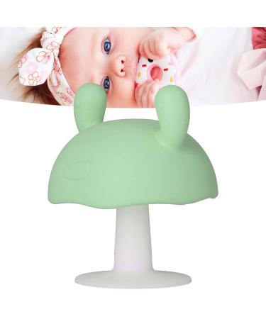 Silicone Teether Mushroom Shaped for Infants 4+ Months - Pink/Green - Buy Online on SooperMarket.com