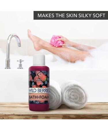 Wild Berries Bath Foam 34 Fl Oz - Relaxing Aromatherapy for Spa & Wellness | Luxury Bubble Baths for Good Sleep & Body Care - Buy Online on SooperMarket.com