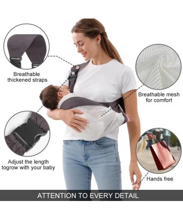CUBY Portable Breathable Baby Carrier | Quick Dry 3D Mesh Fabric | Adjustable & Comfortable Shoulder Straps | For Newborn up to 24 Months | Easy Toddler Carrier | 45 lbs Capacity | Easy Blue - Buy Online on SooperMarket.com