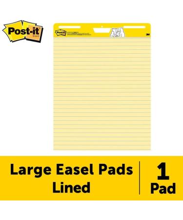 Post-it Super Sticky Easel Pad  25 in x 30 in Sheets  Yellow Paper with Lines  30 Sheets/Pad  2 Pads/Pack  Great for Virtual Teachers and Students (561) - Buy Online on SooperMarket.com