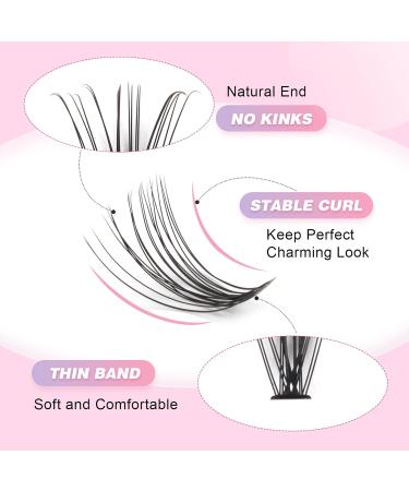 Glowing Win Single Eyelash Extensions Set - 228 PCS Cluster Lashes Kit with Bond & Applier - 0.07C 20D Individual Lashes for Stunning Looks - Buy Online on SooperMarket.com