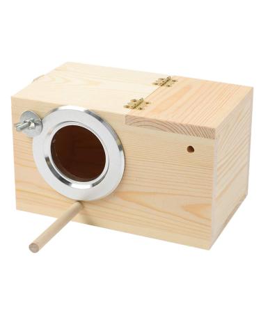 YJJKJ Pine Wood Parakeet Nest Box Bird House Budgie Breeding Mating Box for Lovebirds Cockatiel Parrotlets