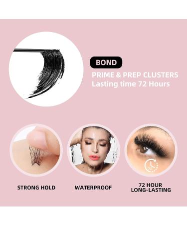 Lash Bond and Seal Cluster Lash Glue Mascara Wand | Infused with Biotin & Vitamin E | Super Strong Hold for 72 Hours | All Day Wear | DIY Eyelash Extension Bond | 1 Count - Buy Online on SooperMarket.com