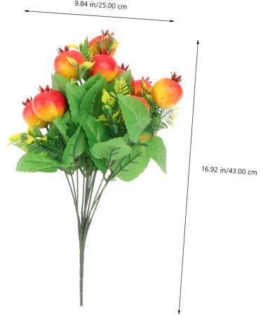 Warmhm 1 Pomegranate Bouquet Christmas Craft Wreath Pick Realistic Flower Arrangements Fake Christmas Plant Pomegranate Floral Picks Faux Flower Bouquet Plastic Fruit Artificial Flower - Buy Online on SooperMarket.com